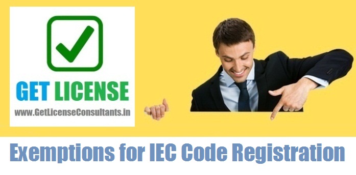 Exemptions for IEC Code Registration